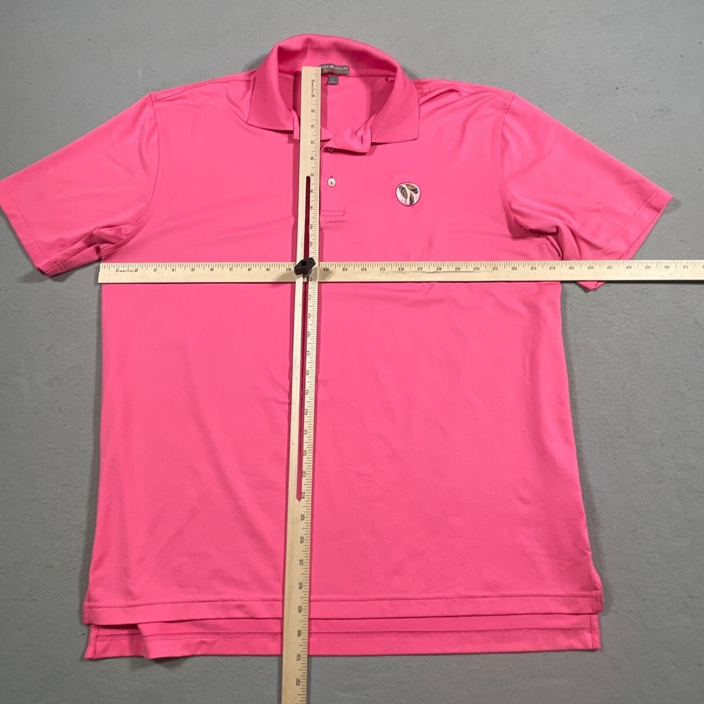 Peter Millar Polo Shirt Men Large Classic Fit Pink Summer Comfort Golf Golfcore - Picture 4 of 9